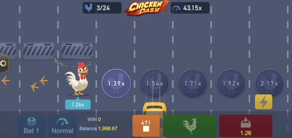Chicken Dash gameplay